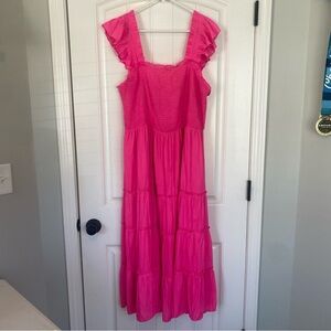 Skies are Blue Curvy Women's Pink Maxi Dress Size 1X